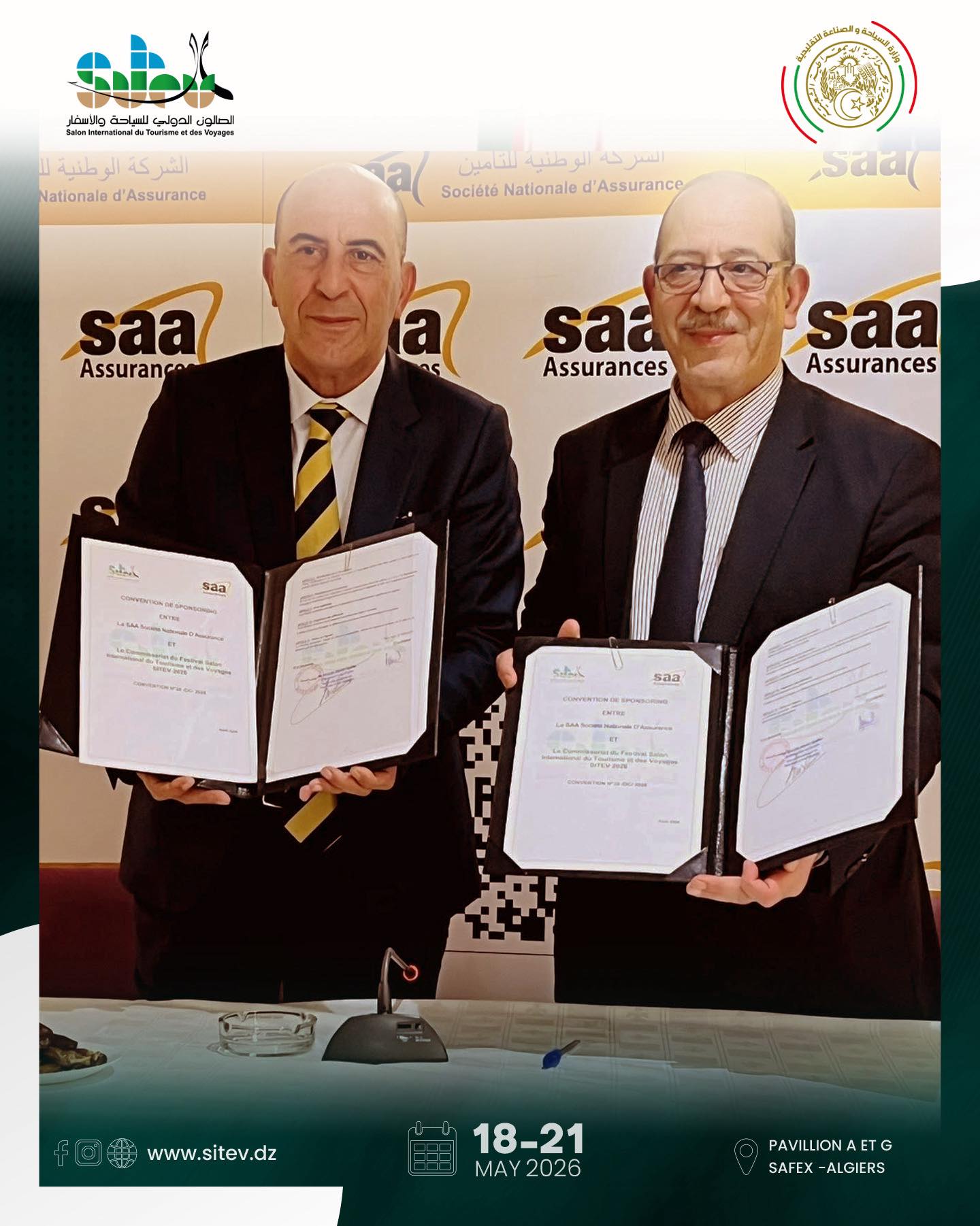 Photo officielle des representants du SITEV et de la SAA